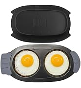 Eggssentials - Microwave Egg Poacher for 2 Eggs, Non-Stick Egg Maker with Silicone Lid, Easy Egg ...