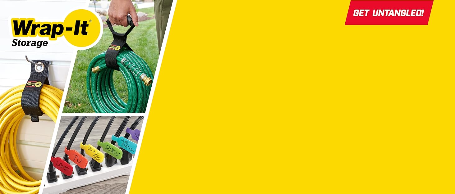 Wrap-It Storage logo featuring Heavy-Duty, Easy-Carry and Cable Labels