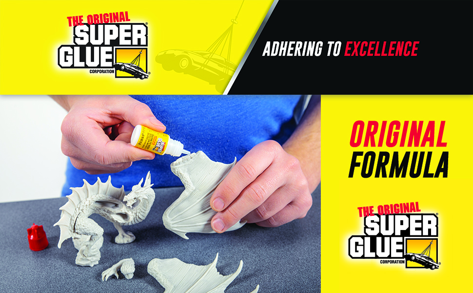 The Original Super Glue Adhering to Excellence Logo