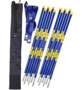 ActiveDogs Agility In-ground Weave Poles - Outdoor Dog Obstacle Agility Training Exercise Equipme...