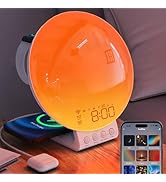 MOMILLA Sunrise Alarm Clock Smart, 3 in 1 Wireless Charging Station, App Control Sound Machine Wh...