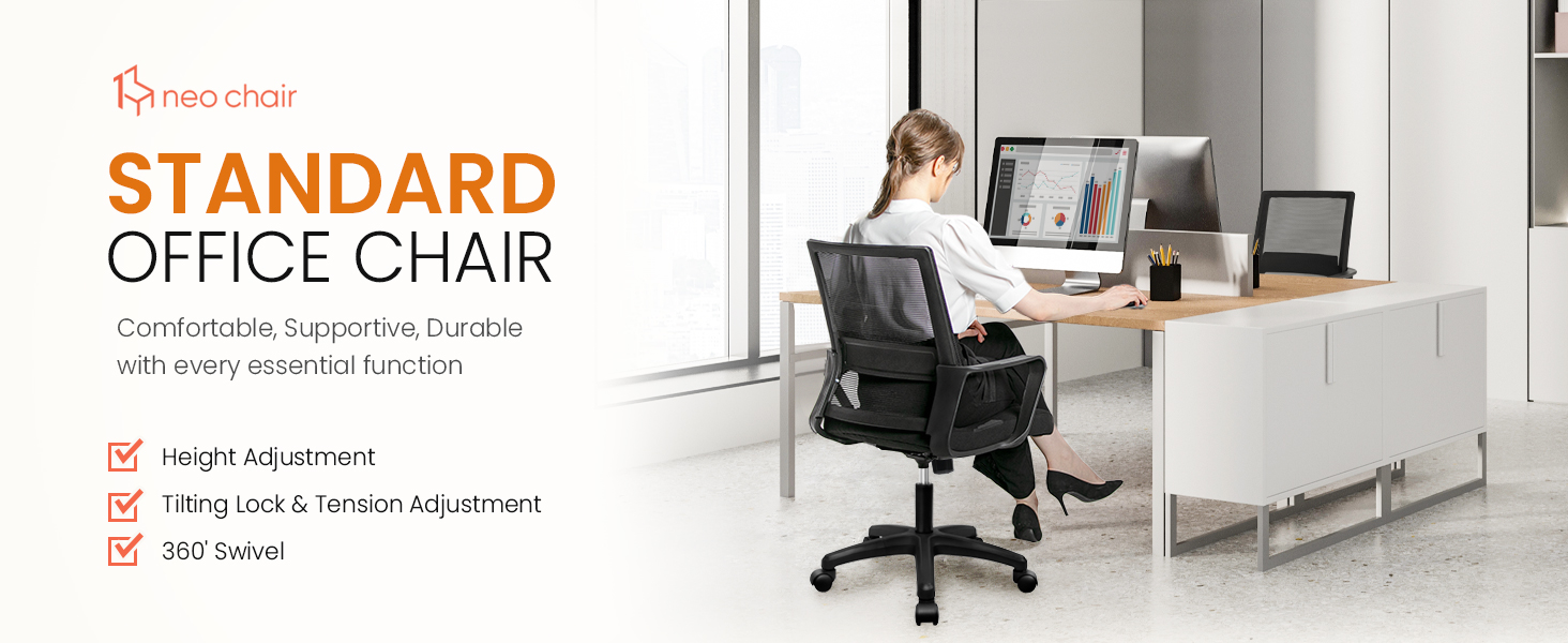 Office Chair, Desk Chair, Computer Chair, Black Mesh Chair