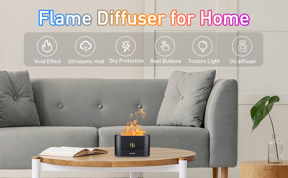 Flame Aroma Diffuser Humidifier