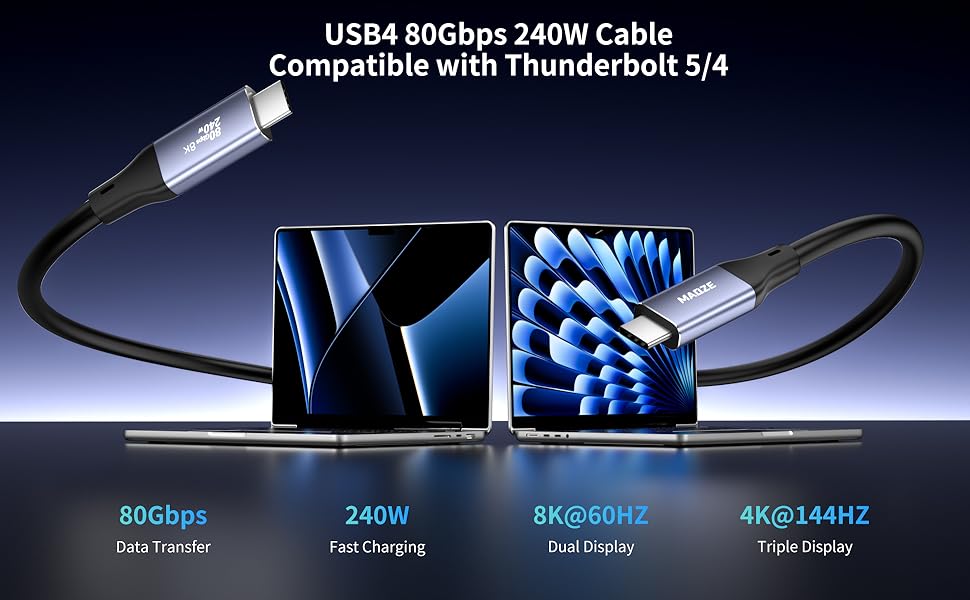 usbc to usbc cable 240W Fast Charging, 80Gbps