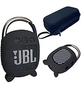 Hard Carrying Case and Silicone Cover for JBL Clip 4 Portable Bluetooth Speaker, Protective Trave...