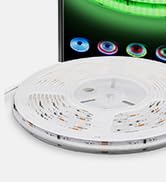 DAYBETTER RGB-Plus COB LED Strip Lights, Smart LED Lights with Built-in IC Chips, App-Control, Mu...