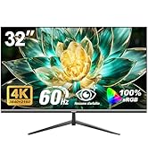 Gawfolk 32 Inch 4K UHD Computer Monitor, Ultra-Clear (3840×2160p) Screen, 100% sRGB,178° Viewing ...