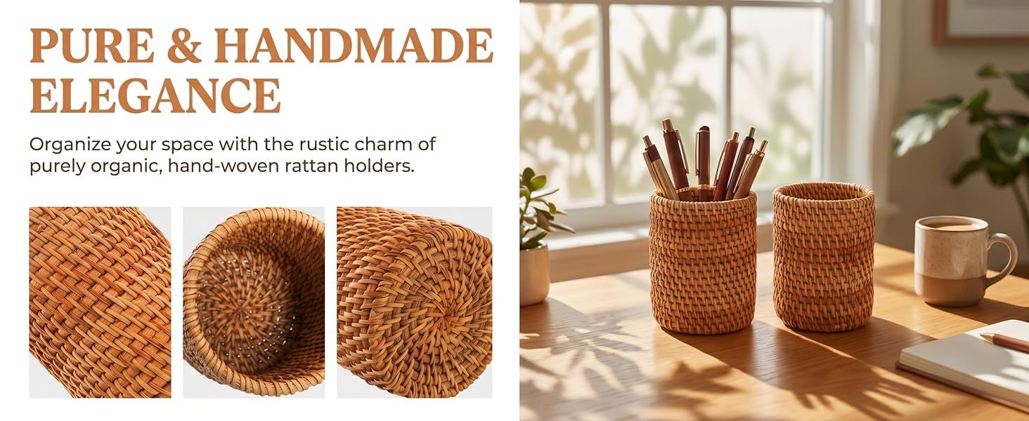 Rattan Pencil Holder