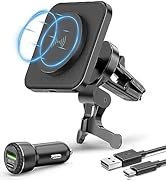 for MagSafe Car Mount Charger, 15W Wireless Magnetic Car Charger for iPhone 15/14/13/12 Series, A...