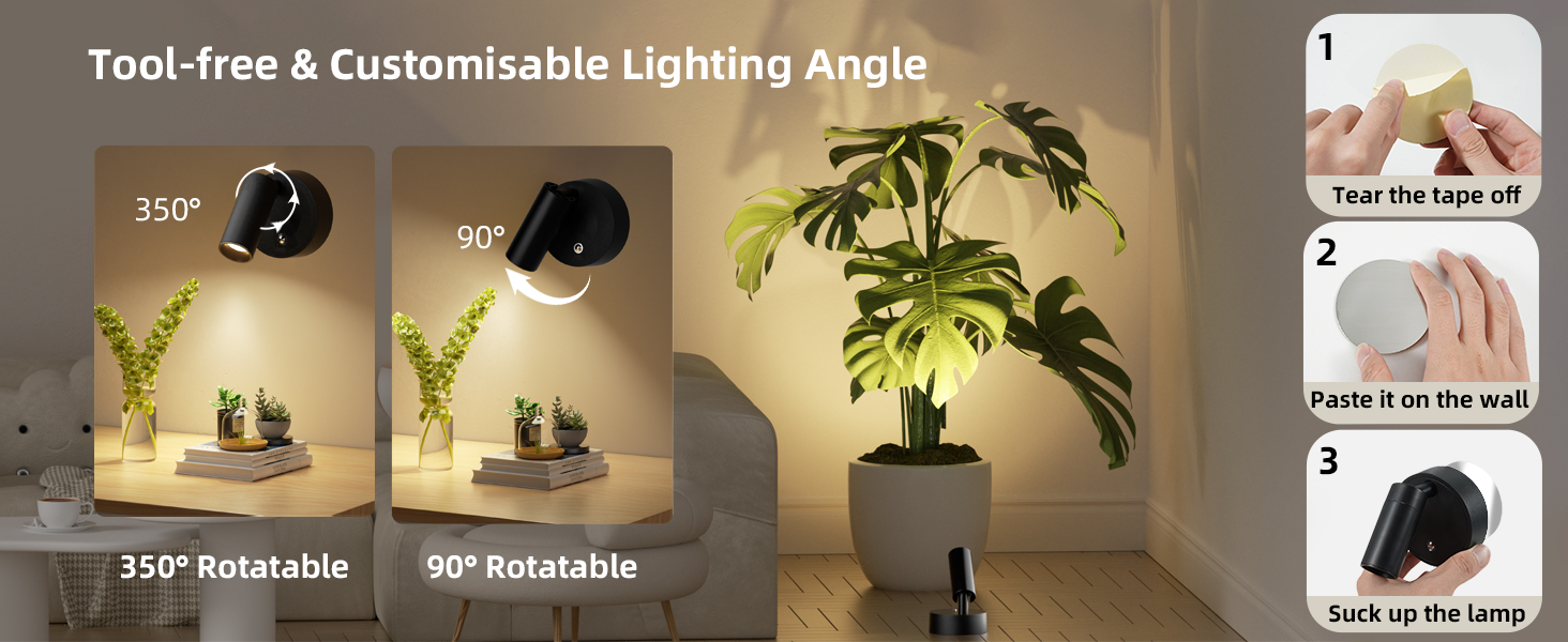 Spot Lights Indoor Wireless Uplights Indoor with Remote &amp;amp; Touch Dimmable 3CCT