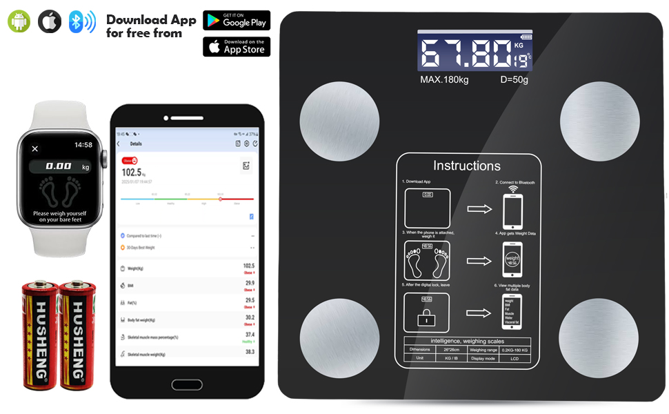 digital scale with smart app