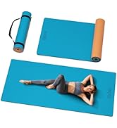 Extra Long &amp; Wide Yoga Mat for Tall Men &amp; Women,76''x32.6''x7mm - High Density TPE Non-Slip Both ...