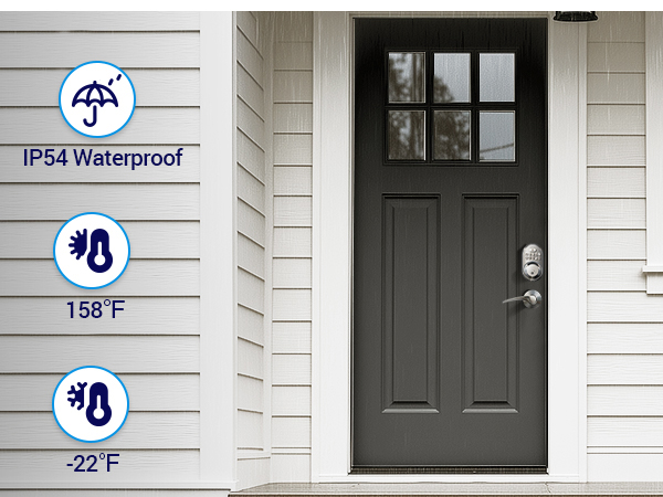 keyless entry door lock with handle 