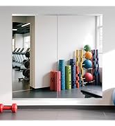 Ruomeng Home Gym Mirror, 55''x30''x2PCS Full Length, Large Frameless Body Mirror Tempered Glass f...