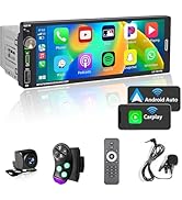 Alondy Single Din Car Touchscreen Radio (6.9-inch) Compatible with [Wireless] Apple CarPlay Andro...