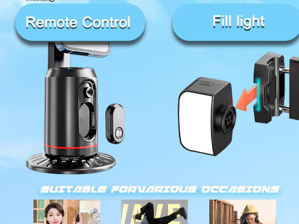 face tracking 360 tripod for cell phone rotating 360 phone holder rotating