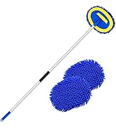 Ordenado 62" Car Wash Brush Kit Mitt Mop Sponge with Long Handle Chenille Microfiber Car Cleaning...