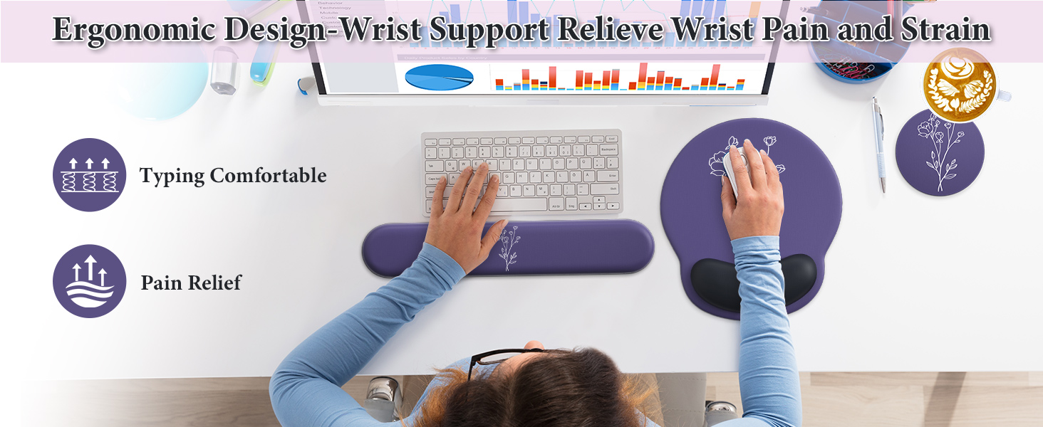 wrist rest for computer keyboard ergonomic mouse pad keyboard pad mouse pad with wrist support