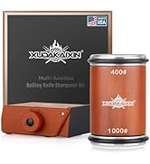 XUDAKAIXIN Rolling Knife Sharpener - Multi-Angle Luxury Sharpening Kit with Extra Replacement Hea...