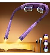 Glocusent Ergonomic Reading Light, 1600mAh Rechargeable Book Light for 100 Hrs - 3 Colors &amp; 5 Bri...