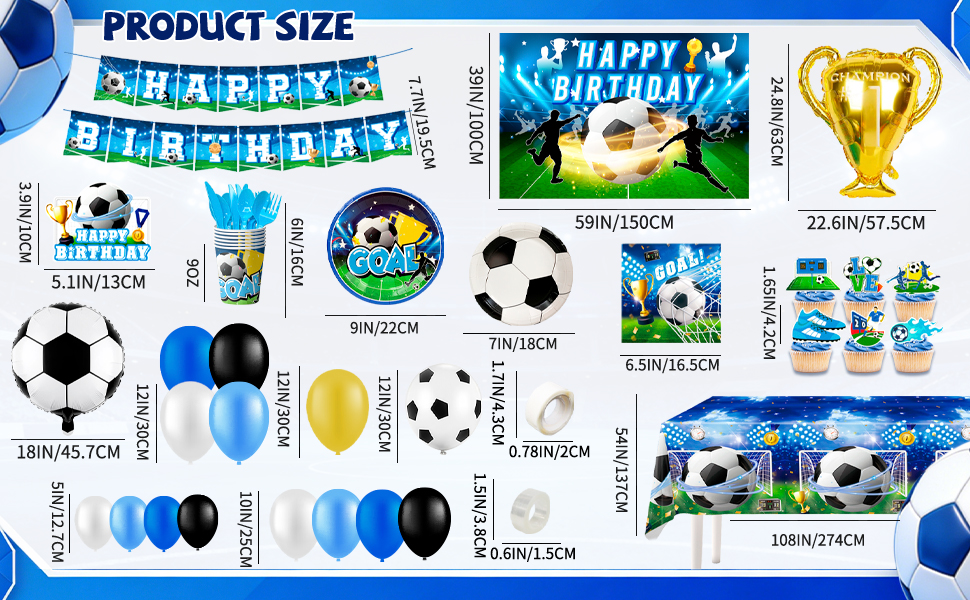 soccer birthday party supplies
