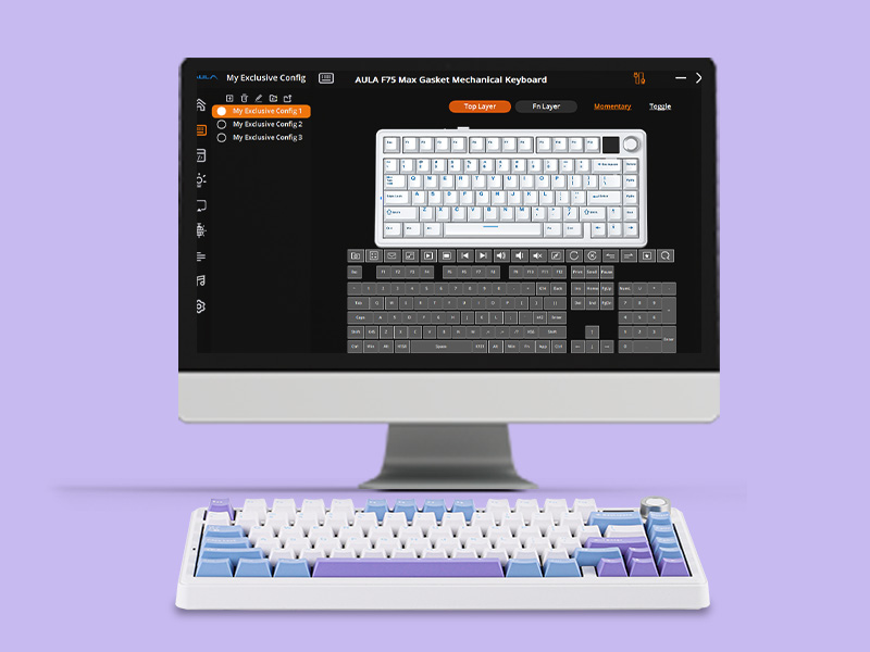 a computer screen with a keyboard and a mouse
