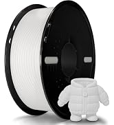 Miailuy 3D Printer Filament 1.75mm White PLA+ Filament Accuracy +/- 0.02mm, 1kg Spool (2.2lbs), T...