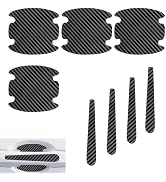winterrock 8PCS Car Door Handle Scratch Protectors, Carbon Fiber Vehicle Doors Handle Cover Guard...