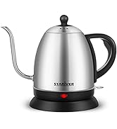 Stariver Electric Kettle Gooseneck Kettle, 1L Water Boiler, BPA-Free, Pour Over Tea Pot Stainless...
