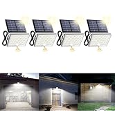 SUPERDANNY Solar Outdoor Flood Lights with 113 Bright LEDs, Motion Sensor Dusk to Dawn Outside Fl...