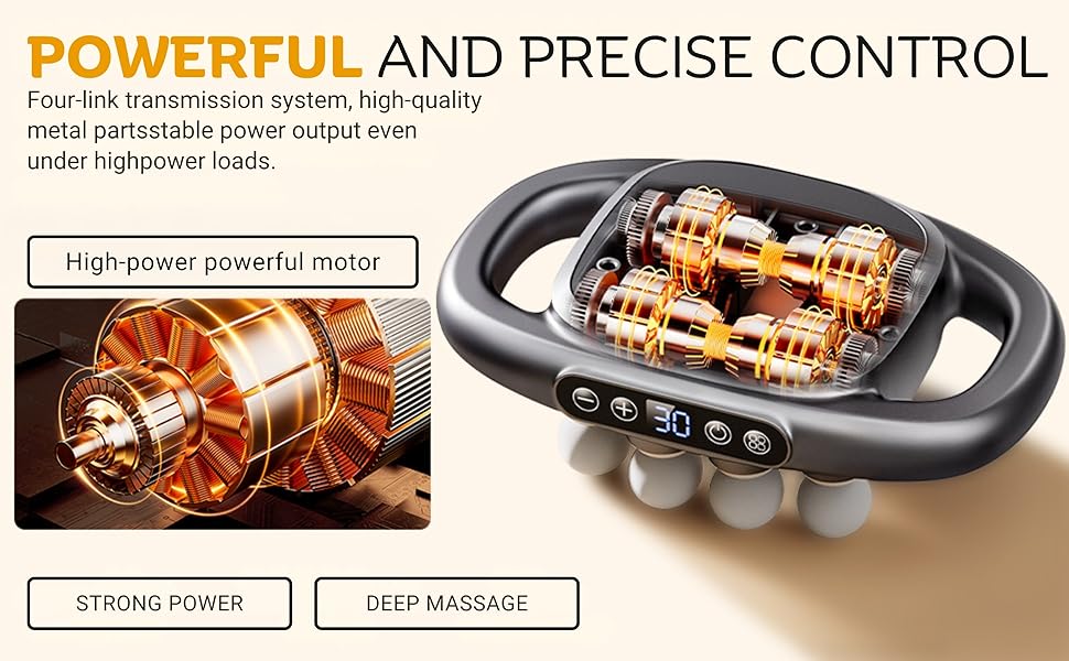 Portable body massager with percussion therapy for post workout recovery and muscle support