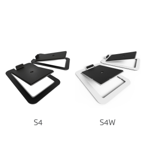 Kanto desktop speaker stands black and white