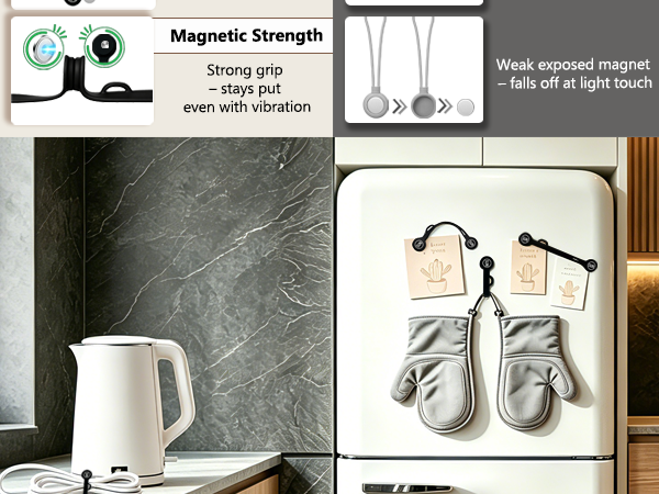 MAGNETIC CABLE CLIPS ORGANIZERS