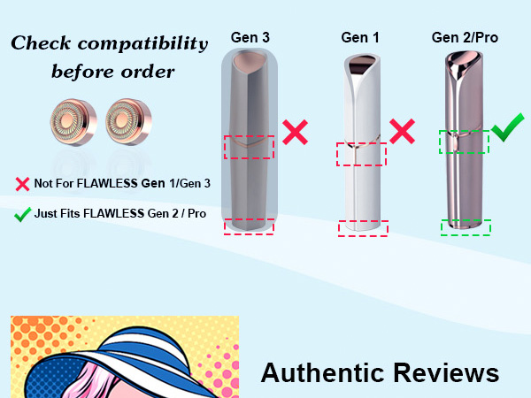 flawless replacement heads generation 2