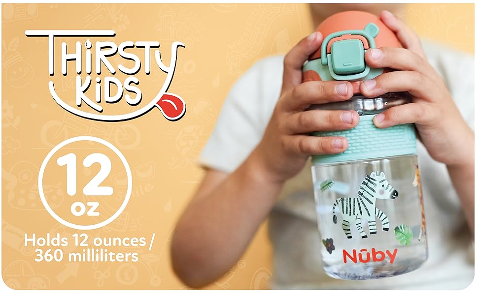 Big thrills, no spills with Nuby&amp;#39;s flip-it bolt water canteen. Locking flip-top lid