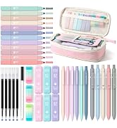 Four Candies School Supplies with Cute Pen Case, 39ct, Pink | Back to School Stationery Set, Esse...