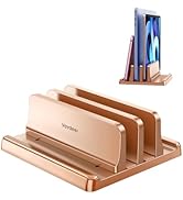 Vaydeer Vertical Laptop Stand for Desk, Dual Slots Plastic Laptop Holder with Space Saving 4-in-1...