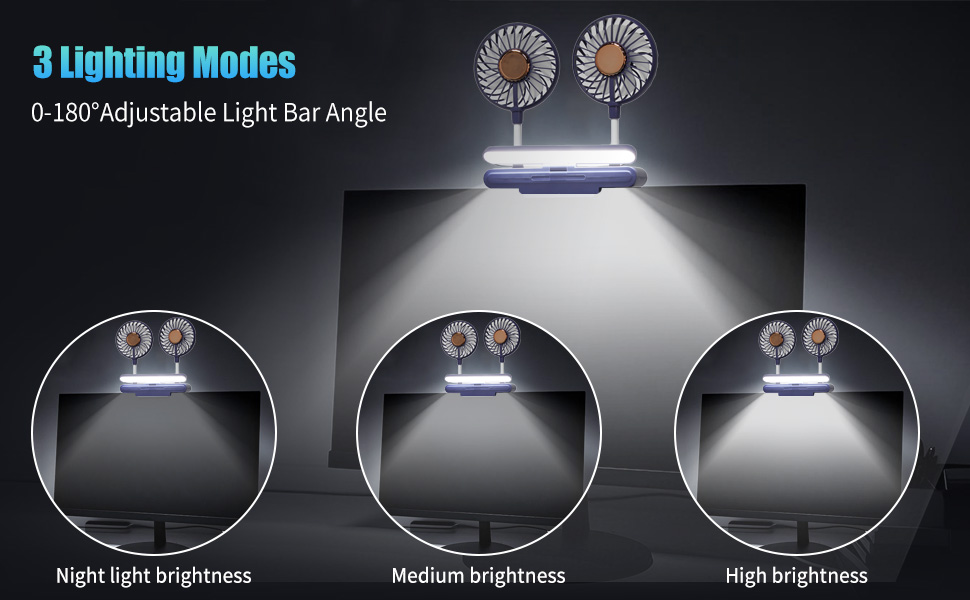 desk fan with LED ligths