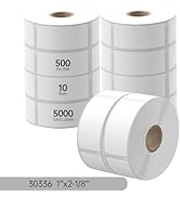 HUOJI 1x2-1/8 Multipurpose Labels (10 Rolls), Compatible with DYMO 30336, LabelWriter 450/450 Tur...