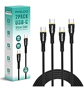 Philco USB C to USB C Cable, Type C Fast Charging Cable, 4FT, 20W Silicone Tangle Free USBC Cable...