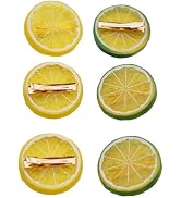 6Pcs Realistic Lemon Hairpin Hair Clip, Cute Hair Barrettes Fruit Hair Clips Kids Girls Toddler C...