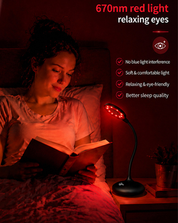 black desk lamp with red light 3