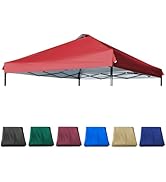 JANCANOPY 10x10 Canopy Replacement Top with Air Vent Silver Coated for Straight Leg Canopy Frame,...