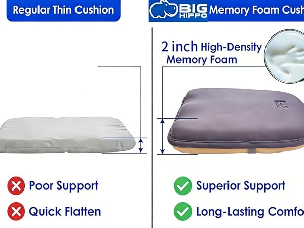 dining chair cushion, office chair, extra thick, washable cover, pressure relief