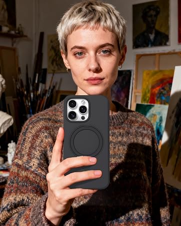 Black Magnetic Invisible Stand Phone Case
