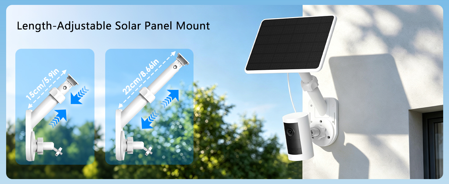 adjustable length ring solar panel mount