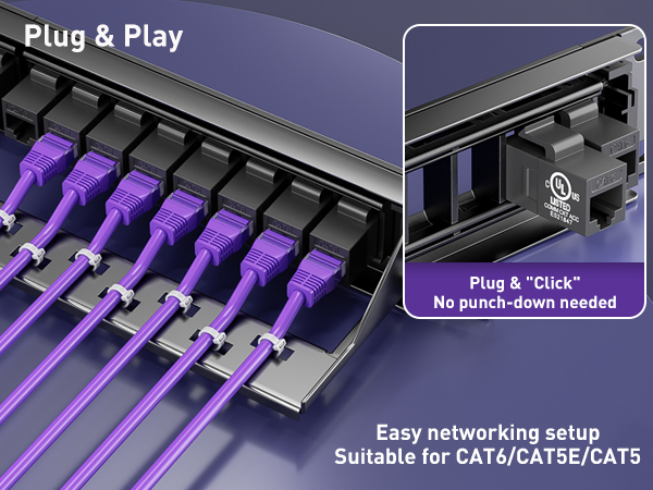 plug and play easy networking setup for cat6/cat5e/cat5