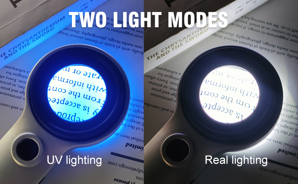 rechargeable magnifying glass with light