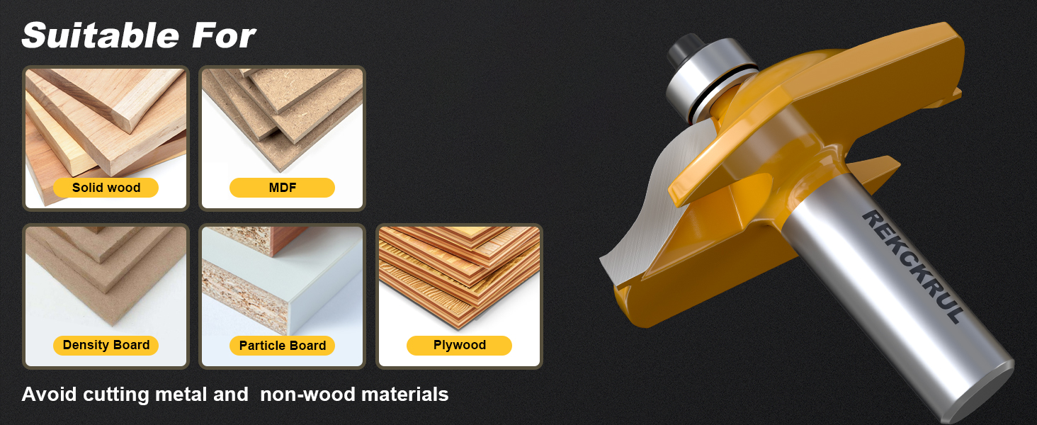 REKCKUL Professional 3PCS Ogee Style Rail and Stile Router Bit Set