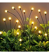 URAGO Super Bright Solar Powered Firefly Lights, High Flexibility Starburst Swaying Lights, Vibra...